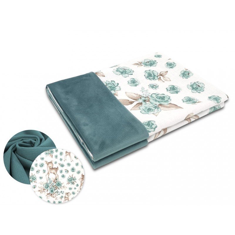 Velvet Light Blanket - Green Deer