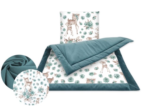 Velvet Warm Blanket - Green Deer