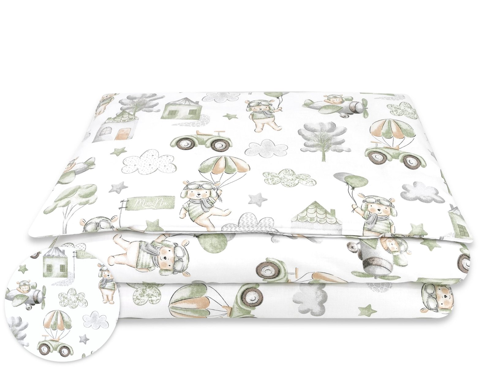 Baby Bedding - Green Pilot