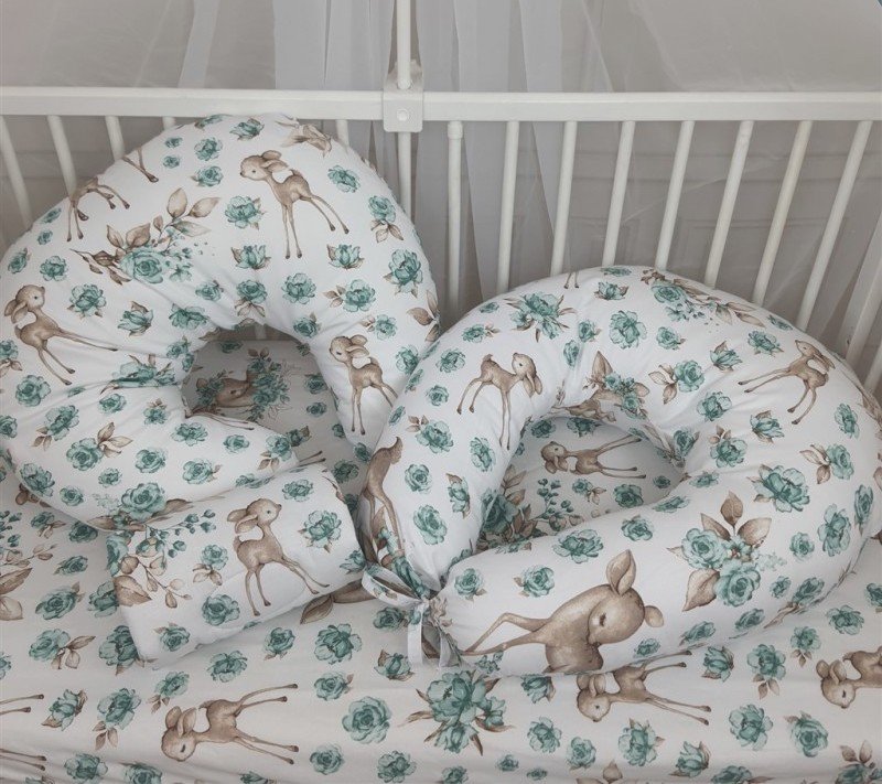 Feeding, Nursing Pillow with Cover - Green Deer Feeding, Nursing Pillow with Cover - Green Deer