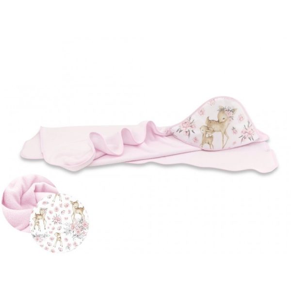 Hooded Towel - Pink Deer