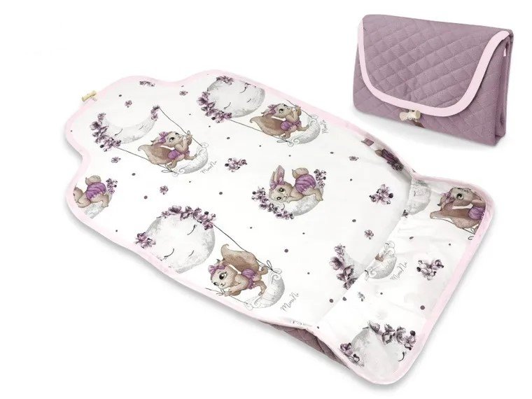 Velvet Quilted Portable Changing Mat - Lili Heather