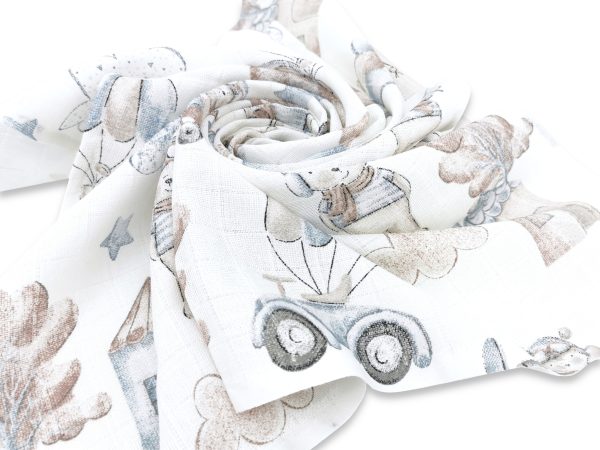 Muslin Square - Blue Pilot