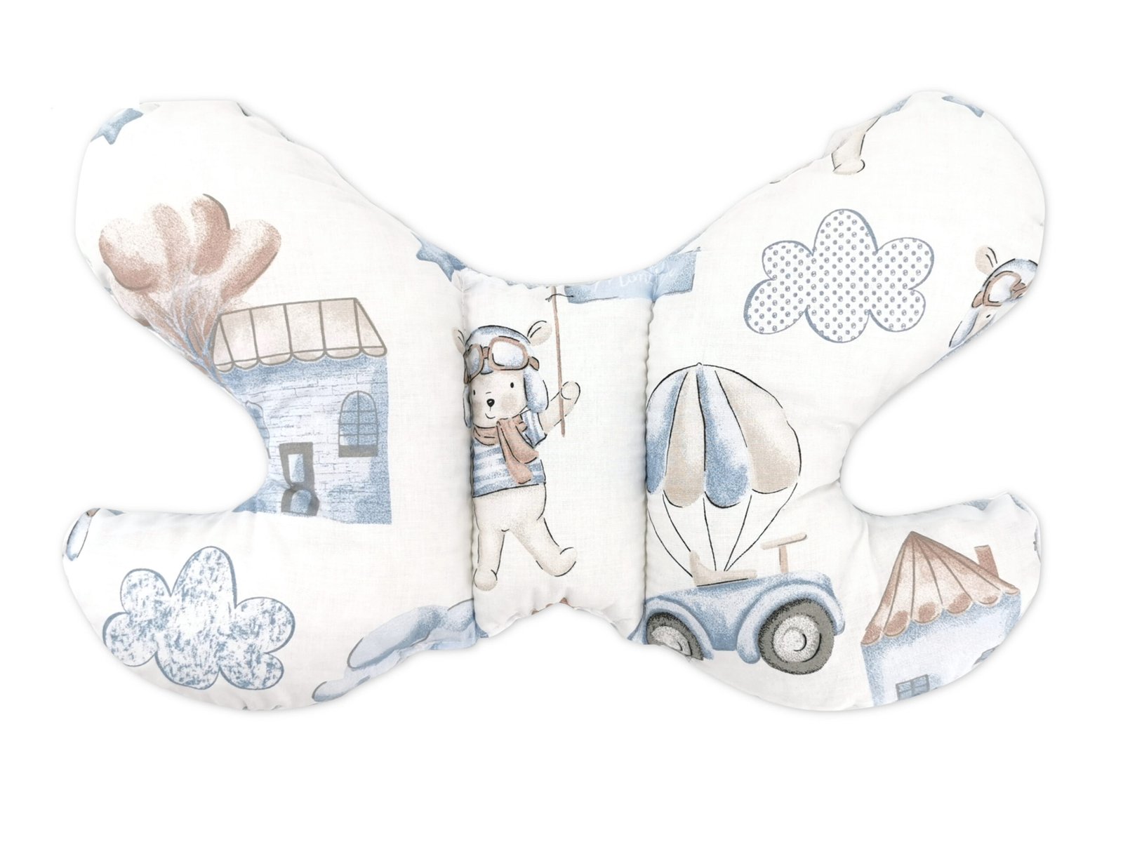 Butterfly Pillow - Blue Pilot